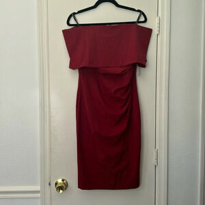 Dark Red Vince Camuto Off Shoulder Sheath Dress New with tags size 8